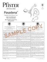 Pfister Pasadena 8P8-WS1-PHHK Instruction Sheet
