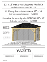 Yardistry 12 x 20 Meridian Mosquito Mesh Kit Manual de usuario