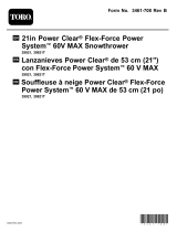 Toro 21in Power Clear Flex-Force Power System 60V MAX Snowthrower Manual de usuario